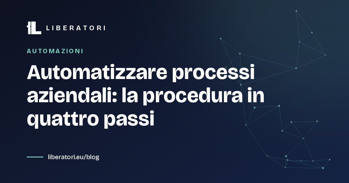 Automatizzare processi aziendali: la procedura in quattro passi
