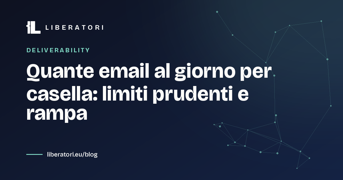 Quante email al giorno per casella: limiti prudenti e rampa
